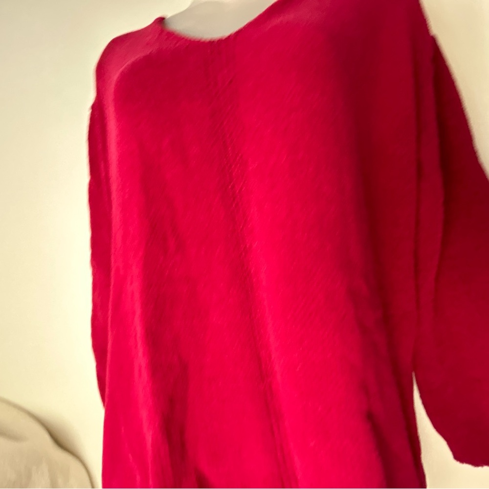 Philosophy Red Raspberry Knit V-Neck Sweater Large - Picture 4 of 14